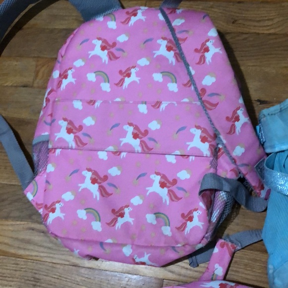 Backpack/lunchbox bundle: pink unicorn backpack and lunchbox, sunflower backpack - Picture 5 of 17